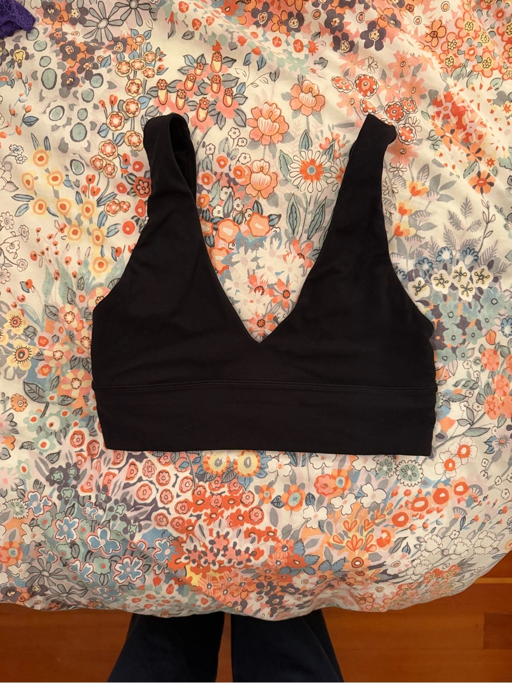 lululemon athletica Black V-Neck sports bra